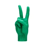 Ar rokām darināta svece Peace Green 2