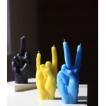 Ar rokām darināta svece Peace Blue 1