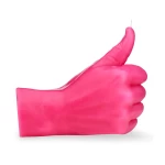 Ar rokām darināta svece Thumbs Up Pink