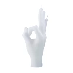 Roku darbs svece OK White