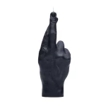 Ar rokām darināta svece Crossed Fingers Black