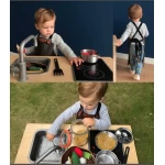 Bērnu priekšauts ādas BBQ Bovine Black 1