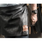 Īss ādas priekšauts, melns New York Black 1