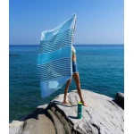 paplūdimio skraistė rankšluostis žalsvos spalvos 1