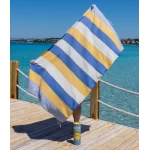 stilingas dryžuotas paplūdimio rankšluostis su kutais 1