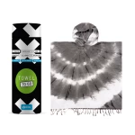 stilingas pončas moterims vasarai juoda balta spalvos