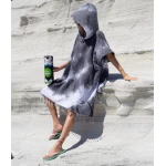 moteriškas pončas vasariškas juoda balta spalvos 1