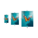 paplūdimio rankšluostis trys dydžiai drugelis 1