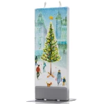 kalėdiškai dekoruota kalėdinė žvakė