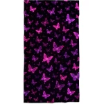 juodas paplūdimio rankšluostis drugeliai