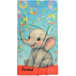 vardinis rankšluostis vaikams su drambliuku