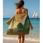 paplūdimio rankšluostis su mergina zodiakai liūtas 1