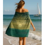 paplūdimio rankšluostis mergina prie jūros 1