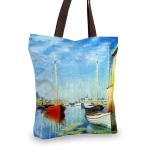 moteriška rankinė krepšys laivai prieplauka