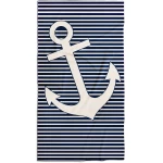 marinistinis vaikiškas rankšluostis su inkaru