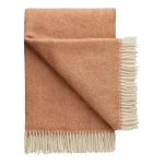 vilnonis pledas su kutais terakota spalvos