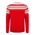 raudonas vyriškas megztinis vilnonis