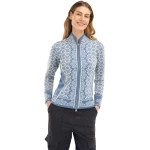 kardiganas moterims merino vilna šviesiai mėlynas 1