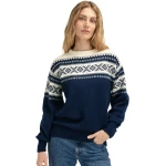 megztinis moterims vilnonis tamsiai mėlynas