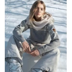 vilnonis megztinis moterims