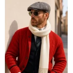 baltas šalikas vyriškas vilnonis