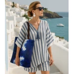 stilingas moteriškas krepšys mėlyna balta 1