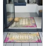 duru kilimėlis namams raštuotas rausvas 1