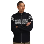 kokybiškas vilnonis megztinis vyrams juoda spalva 1