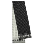 vilnonis šalikas merino vilna juoda balta