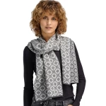 stilingas moteriškas šalikas merino vilna raštuotas 1