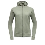 džemperis moterims merino vilna su kapišonu žalsvas