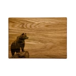 Biznesa dāvanas koka griešanas dēlis Lācis 2