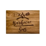 Ozolkoka dēlis ar uzrakstu Barbeque Šefs 2