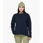 Tamsiai mėlynas megztinis moterims