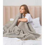 Stilīgs vilnas pleds gultai Scandimama Light Nordic Grey 012 1