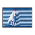 Zils durvju paklājs ar buru laivu Sailing Boat