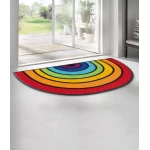 Krāsains durvju paklājs mājām Round Rainbow 1