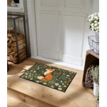 Mazgājams durvju paklājs Floral Fox 1
