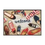 Durvju paklājs ar uzrakstu „Shoes Welcome