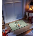 Mazgājams Ziemassvētku durvju paklājiņš Snow Globe 1