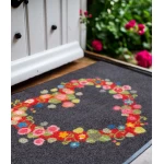 Mazgājams durvju paklājs Floral Romance 1