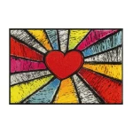 Durvju paklājiņš ar sirsniņu Pop Art Heart