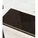 Skaists durvju paklājiņš Stripes Dark Brown 2