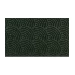 Tumši zaļš durvju paklājs Waves Midnight Green