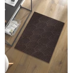Mazgājams durvju paklājs Waves Dark Brown 1