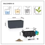 Puķu kaste Lechuza Balconera Cottage Black 2