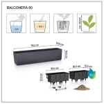 Puķu kaste Lechuza Balconera Cottage Black 4