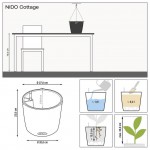 Piekarināms puķu pods Lechuza Nido Cottage 1