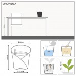 Stilīgs plastmasas pods orhidejām Lechuza Orchidea 3