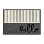 Durvju paklājs Wash + Dry Hello Stripes